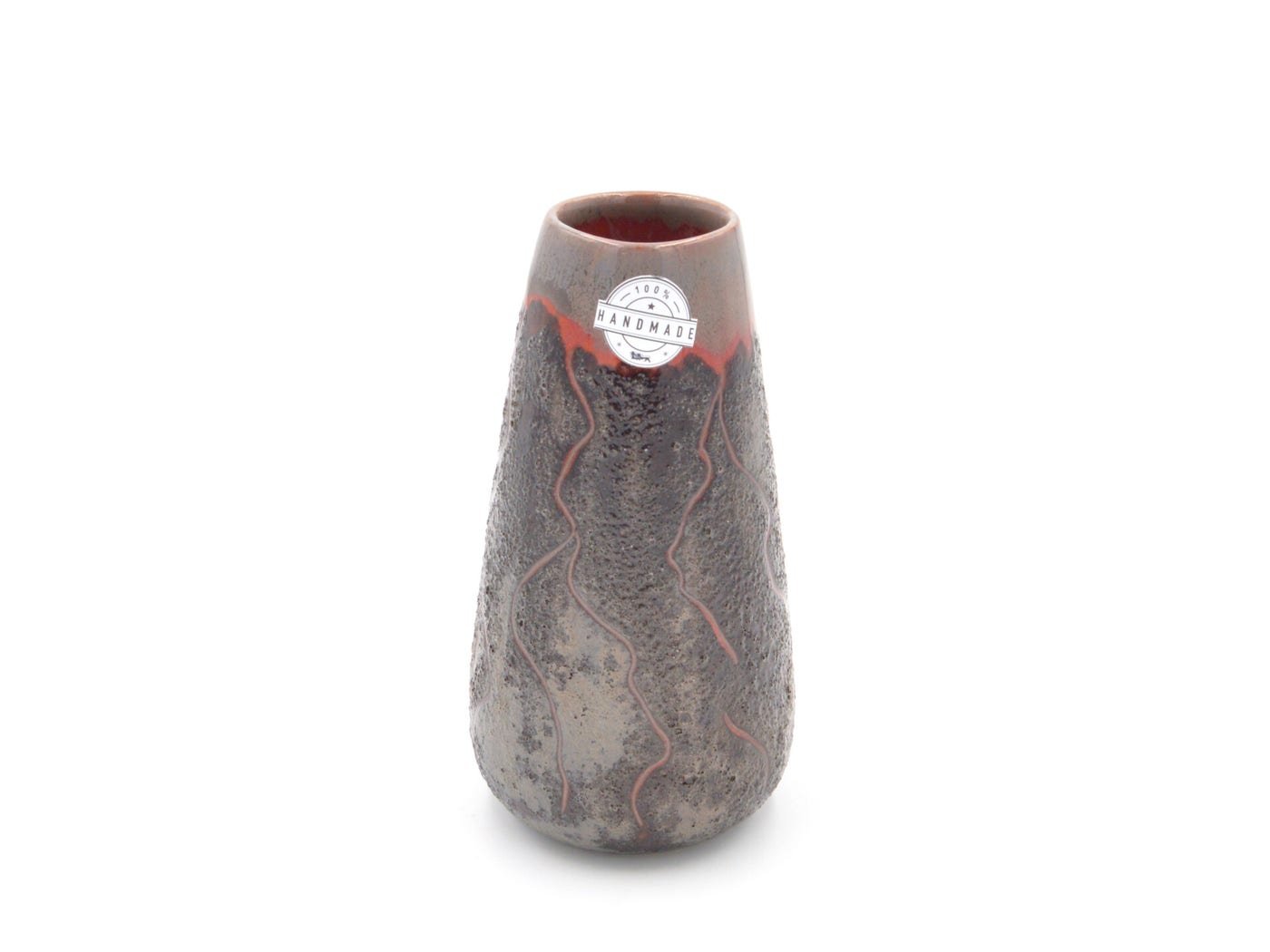 Handgefertigte Keramikvase mit Relief